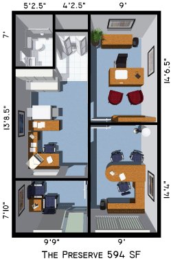 Suite 1104 3D Floorplan